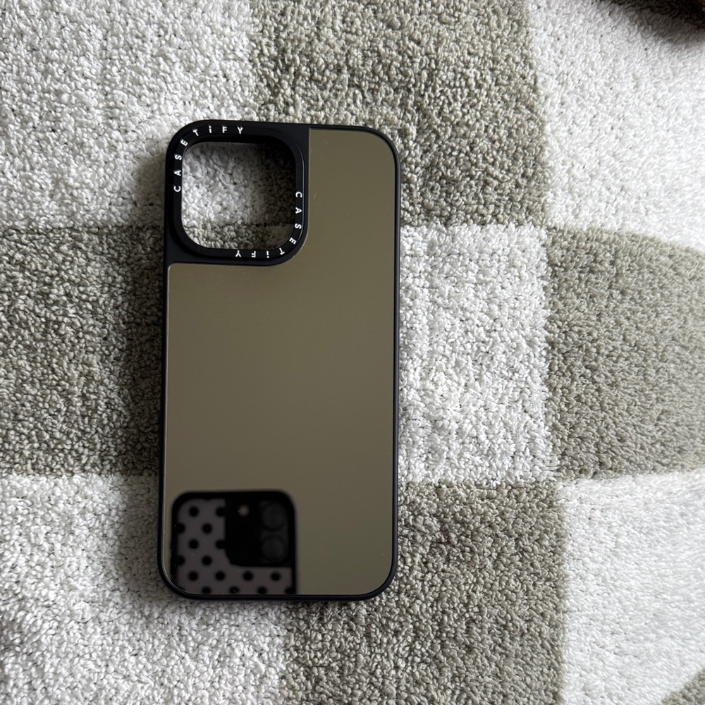 Casetify silver and black mirror case